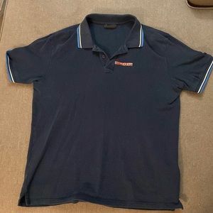 Blue Prada Collard Shirt